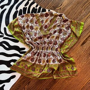 Silk Paisley Bathing-suit Coverup